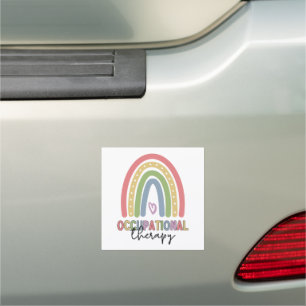 Occupational Therapy OT Therapist Rainbow Car Magnet
