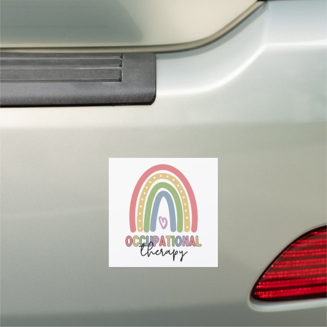 Occupational Therapy OT Therapist Rainbow Car Magnet (In Situ)