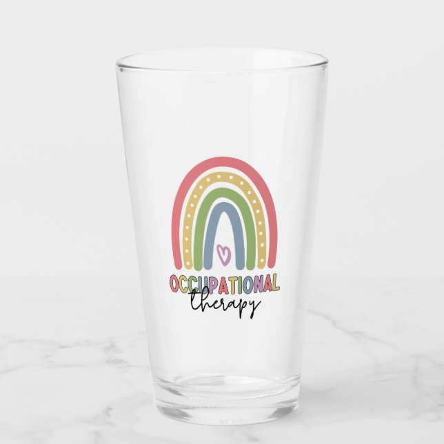 Occupational Therapy OT Therapist Rainbow Glass (Front)
