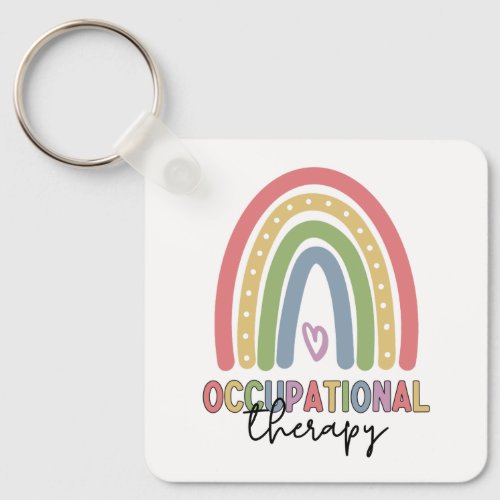 Occupational Therapy OT Therapist Rainbow Keychain