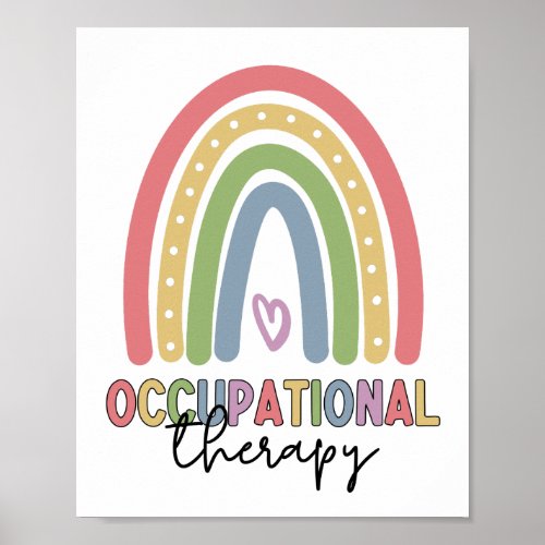 Occupational Therapy OT Therapist Rainbow Poster