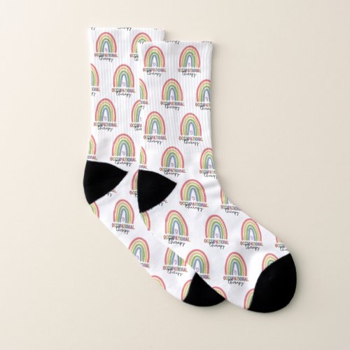 Occupational Therapy OT Therapist Rainbow Socks