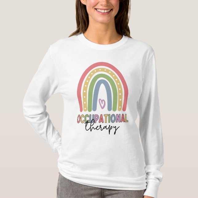 Occupational Therapy OT Therapist Rainbow T-Shirt (Front)