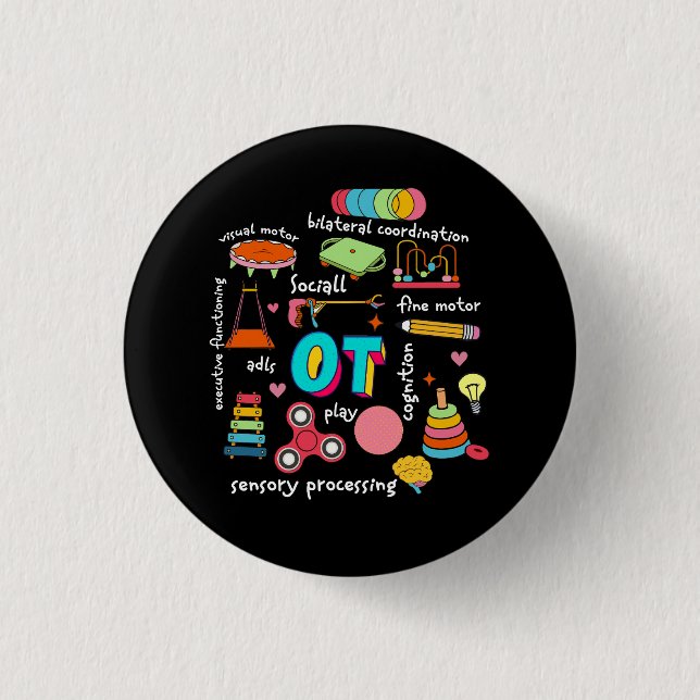 Occupational Therapy Pediatric Therapist Assistant Button (Front)