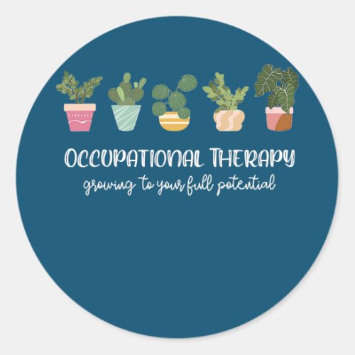 Occupational Therapy Pediatric Therapist OT Month Classic Round Sticker
