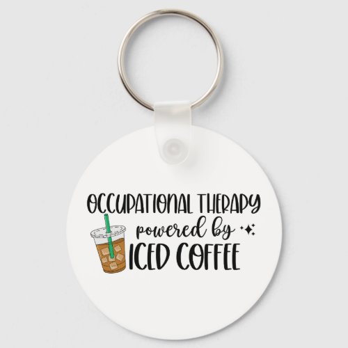 Occupational Therapy Powered by Iced Coffee Keychain
