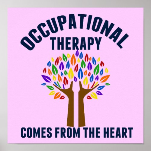 Occupational Therapy Quote Pretty Pink OT Office Poster