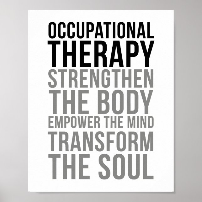 Occupational Therapy Quotes Poster (Front)
