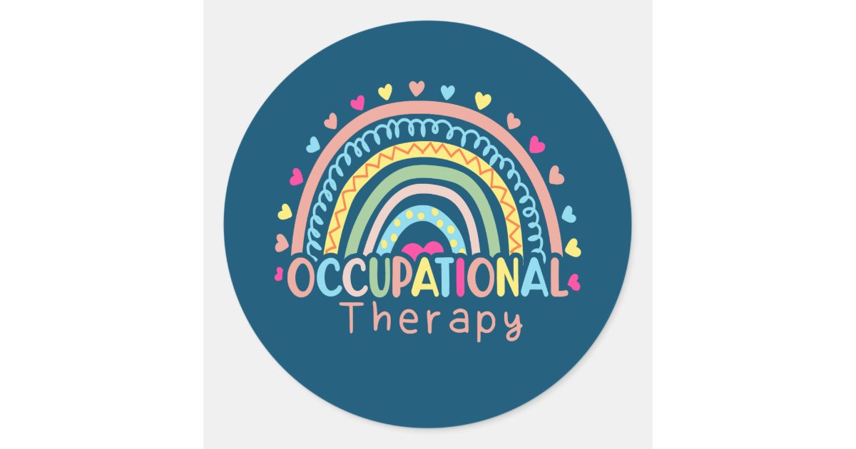 Occupational Therapy Rainbow Ot Therapist Inspire Classic Round Sticker Zazzle 1017