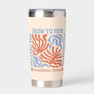 Occupational Therapy Retro Floral   Therapist Insulated Tumbler