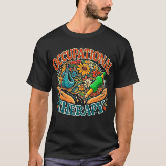Occupational Therapy Retro Groovy OT Month  T-Shirt
