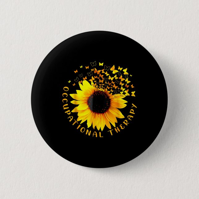 Occupational Therapy Sunflower Ot Therapist Istant Button (Front)