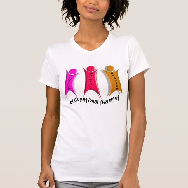 Occupational Therapy T-Shirts 3-D Artsy Design (Front)