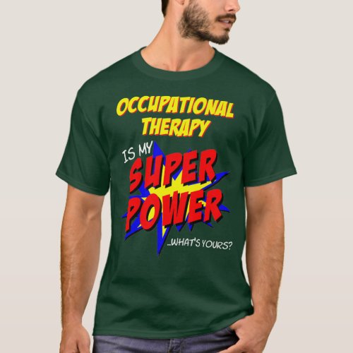 Occupational Therapy Teacher Superhero Comic T_Shirt