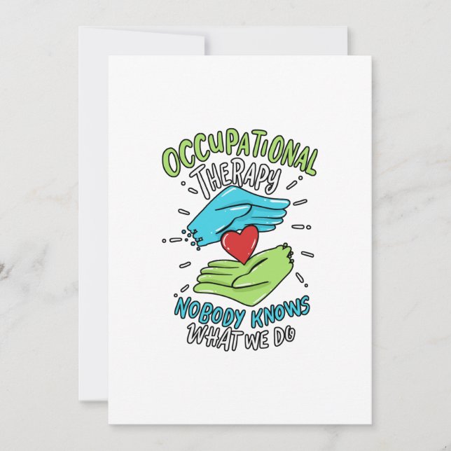 Occupational Therapy Therapist Nurse Gift Holiday Card (Front)