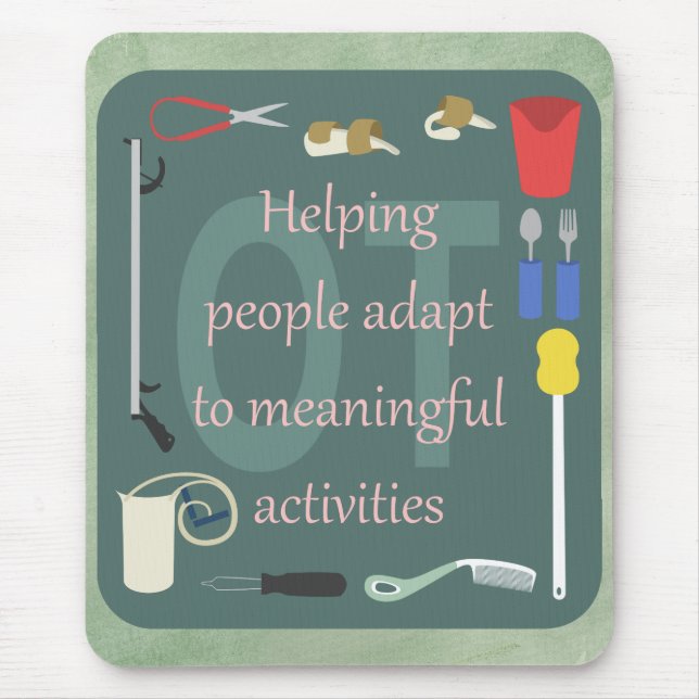 Occupational Therapy Tools for Adaptation Graphic Mouse Pad (Front)
