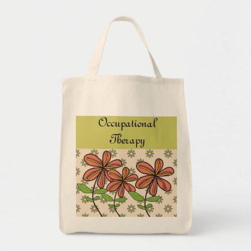 Occupational Therapy Tote Bag Artsy Flowers