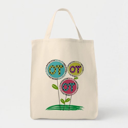 Occupational Therapy Tote Bags Floral Design