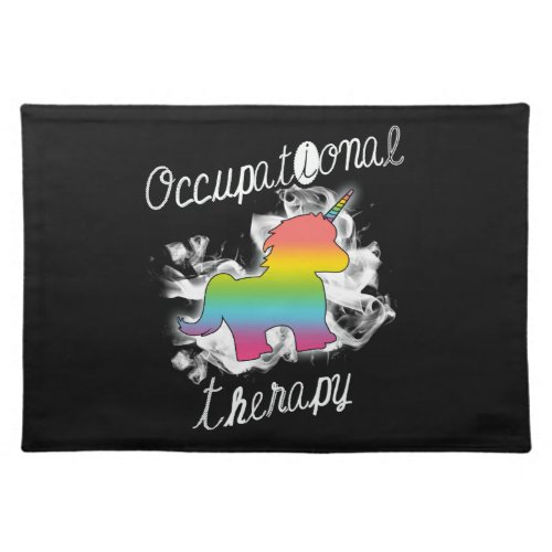 Occupational Therapy Unicorn OT Therapist Cloth Placemat