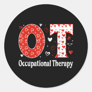 Occupational Therapy Valentines Day OT Design Wome Classic Round Sticker