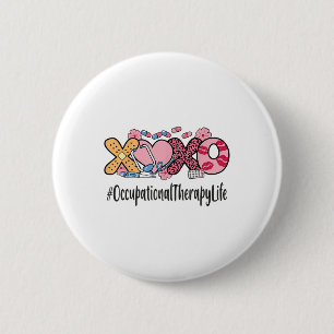 Occupational Therapy Valentines Day Women Heart St Button