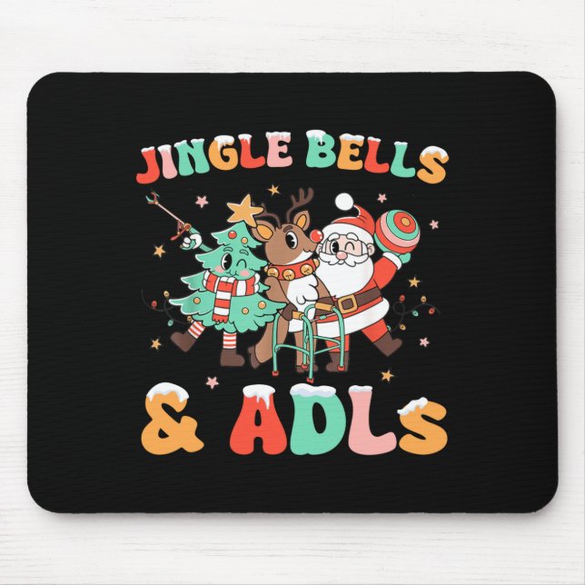 Occupational Therapy Xmas Reindeer Santa Adls New  Mouse Pad (Front)
