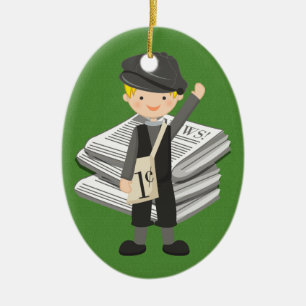 Occupations - Newspaper - SRF Ceramic Ornament