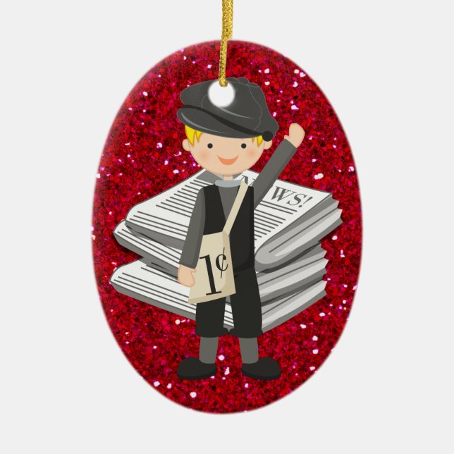 Occupations - Newspaper - SRF Ceramic Ornament (Front)