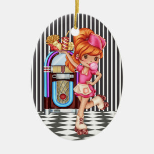 Occupations - Waitress - SRF Ceramic Ornament