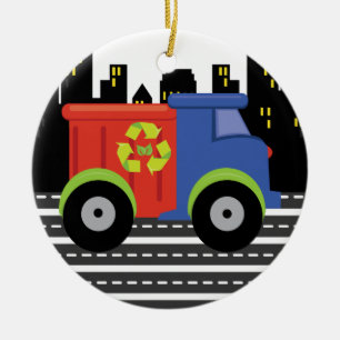 Occupations - Waste Disposal - Garbage - Recycled Ceramic Ornament