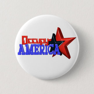 Occupy America protest 99 percent strong Pinback Button