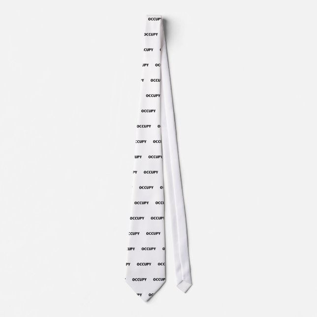 Occupy (Black on White) Tie (Front)