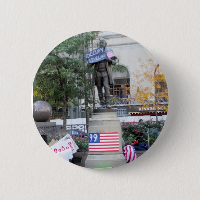 Occupy ClevButtoneland Pinback Button (Front)