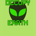 Occupy Earth (dark gray alien) shirt