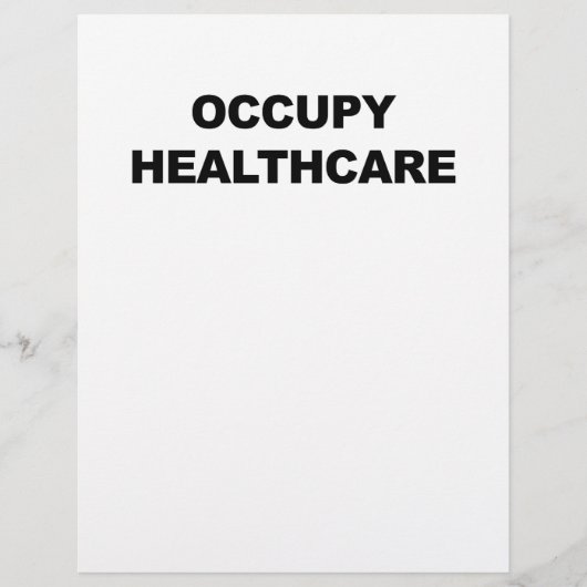 OCCUPY HEALTHCARE (Front)
