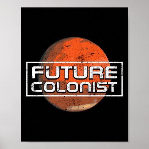 Occupy Mars 2020 Planet Martian Future Colonist Poster