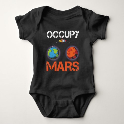 Occupy Mars Austronaut Space Ship Science Baby Bodysuit
