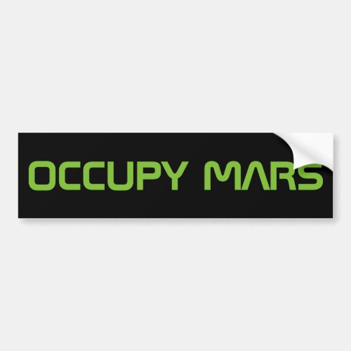 OCCUPY MARS BUMPER STICKER