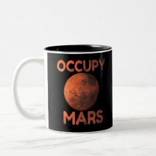 Occupy Mars Space Race Terraform Two-Tone Coffee Mug