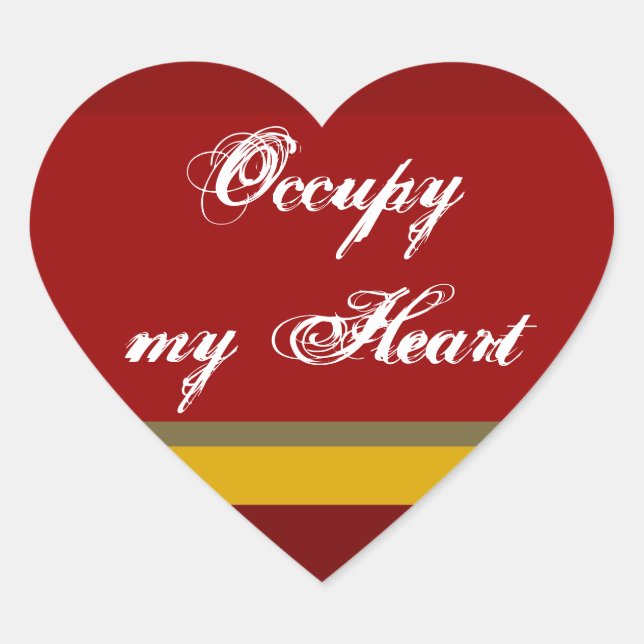 Occupy my Heart Heart Sticker (Front)