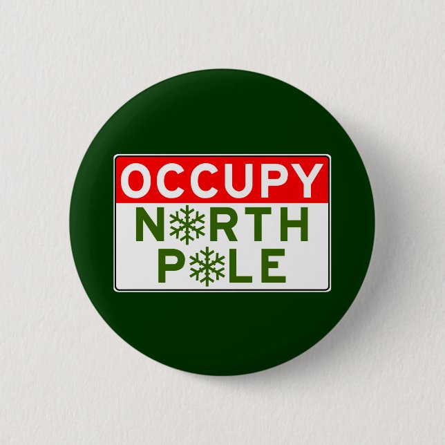 Occupy North Pole Pinback Button (Front)