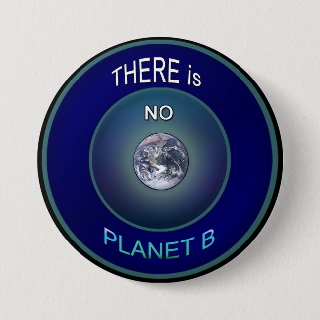 Occupy Planet Earth "There is NO Planet B" Button (Front)