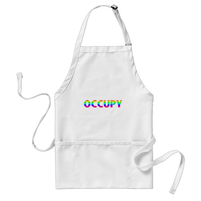 Occupy Rainbow Adult Apron (Front)