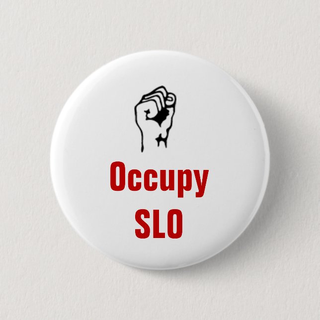 Occupy SLO button (Front)