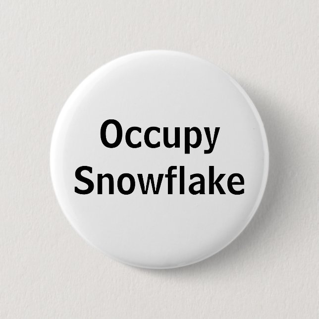 Occupy Snowflake Pinback Button (Front)