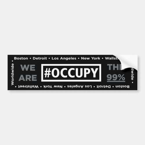 Occupy Wall Street and Worldwide Bumper Sticker