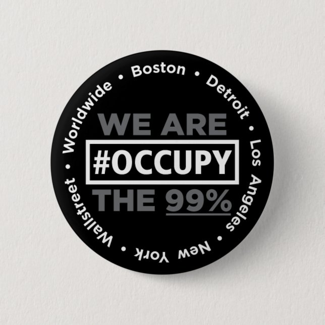 Occupy Wall Street and Worldwide Button (Front)