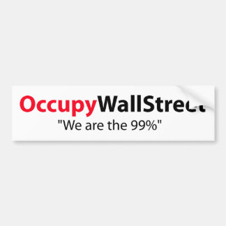 Occupy Wall Street Bumper Sticker