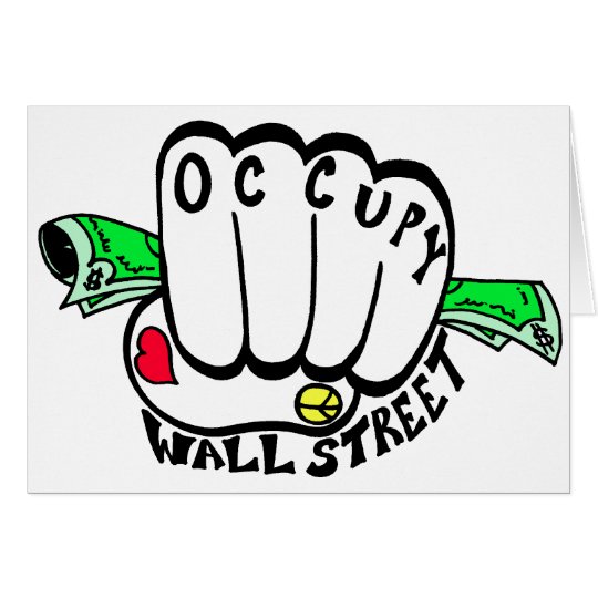 Occupy Wall Street Fist Card