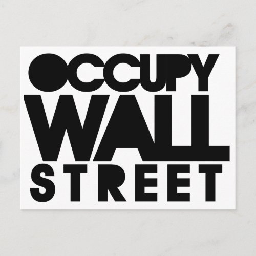Occupy Wall Street Postcard